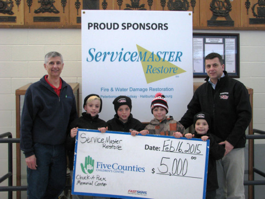 ServiceMaster Peterborough's Sponsorship of Family Day Event with the Petes helps Five Counties Children's Centre raise $8,000